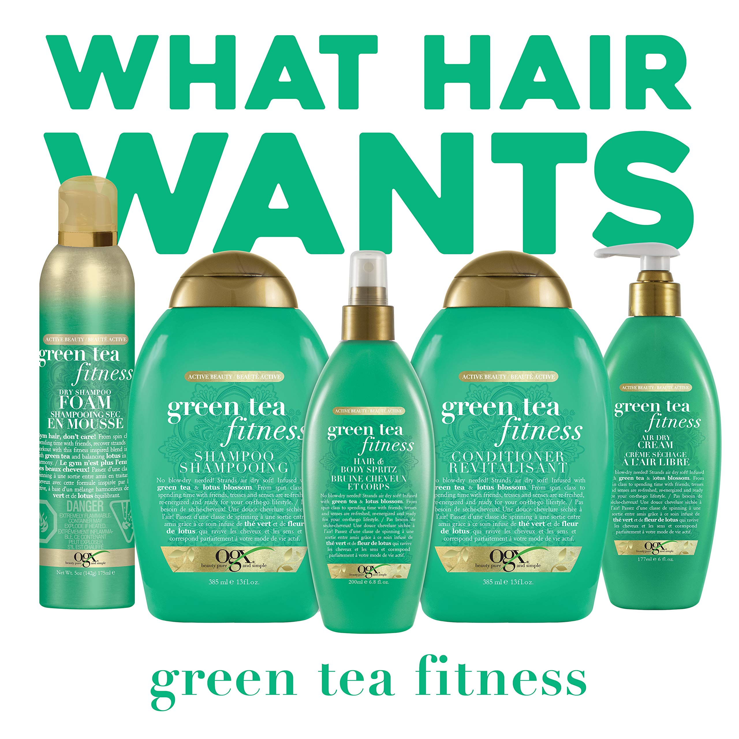OGX Active Beauty Green Tea Fitness Shampoo - Refresh & Revive